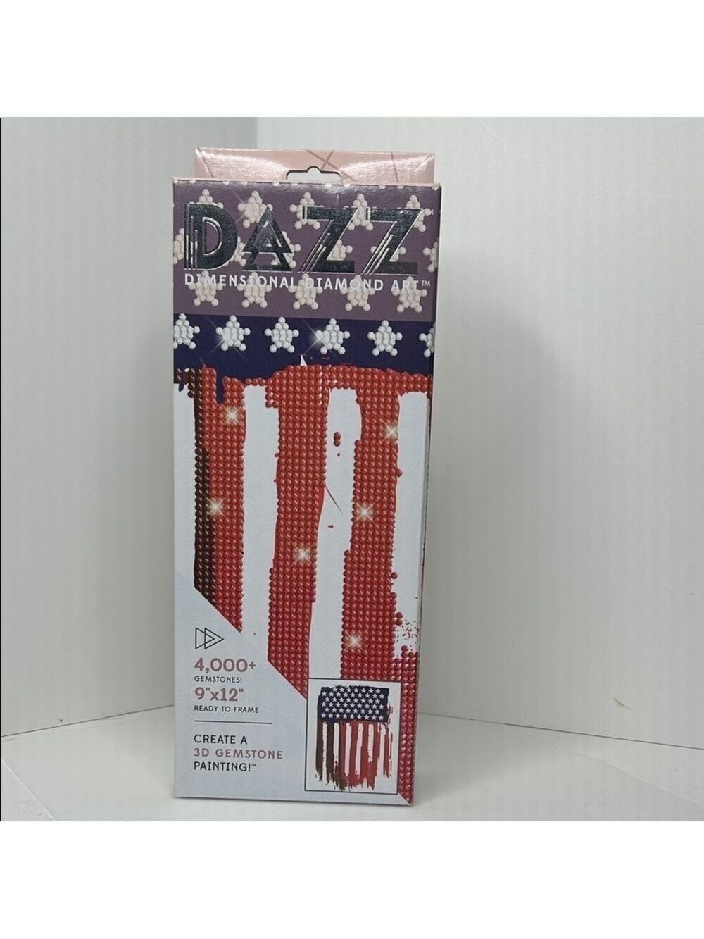 DAZZ Dimensional Diamond Art Kit -Rustic US Flag
